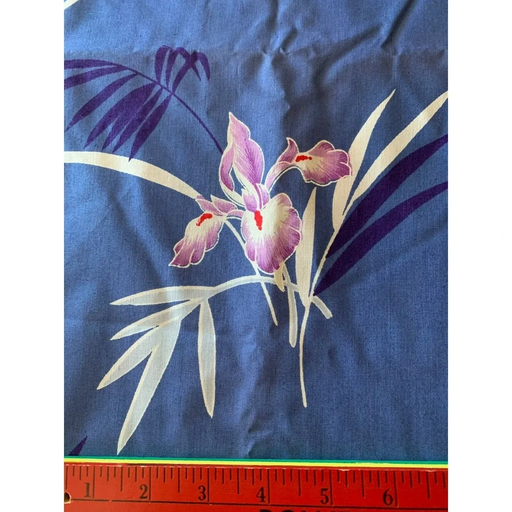 Lovely Purple Iris Trans Pacific Fabric 1 Yd + 21